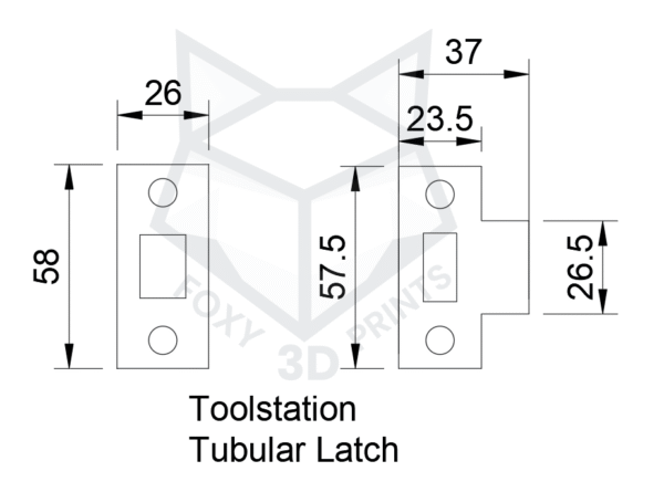 Toolstation (Hiatt) Tubular Latch Faceplate Jig Router Template Kit for 35/40/44 Door and Frame