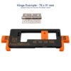 Universal Adjustable up to 102 x 76mm (4") Hinge Jig Router Template for Door and Door Frame