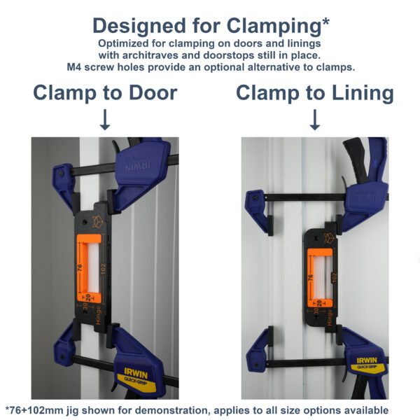 76mm (3") + 102mm (4") Hinge Jig Router Template for Door and Door Frame